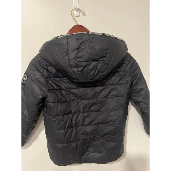 Abercrombie Kids, Black, Winter Coat, Size 5/6, KB467 - Picture 4 of 4
